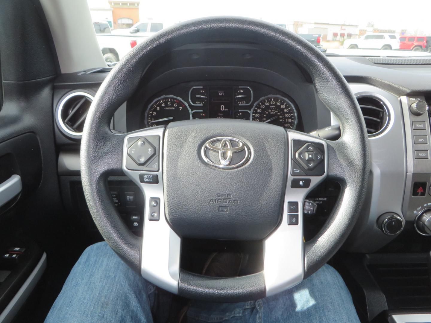 2019 White /BLACK Toyota Tundra SR5 5.7L V8 CrewMax 4WD (5TFDY5F19KX) with an 5.7L V8 DOHC 32V engine, 6A transmission, located at 2630 Grass Valley Highway, Auburn, CA, 95603, (530) 508-5100, 38.937893, -121.095482 - Clean leveled Tundra with 20" Fuel Maverick wheels, Nitto Ridge Grappler tires, N-Fab running boards, Snug Top camper shell with Yakima racks. - Photo#29